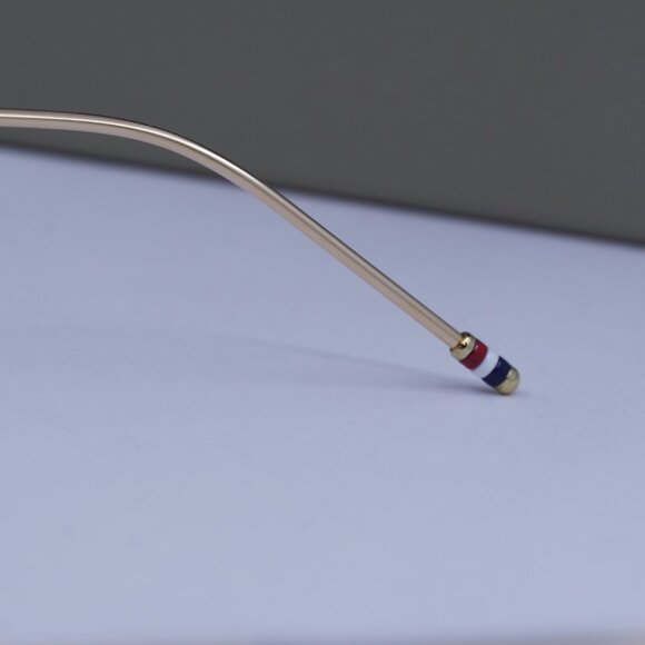 Thom Browne TB-110-C-GLD-48 Eyeglasses Gold 48mm Round Frame - Picture 9 of 11